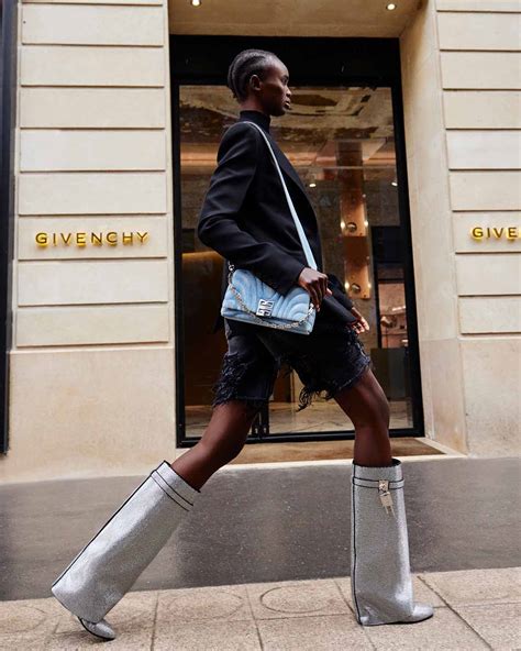 givenchy riding rain boot|Givenchy denim shark boots.